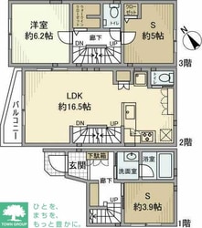 仲池上戸建の物件間取画像